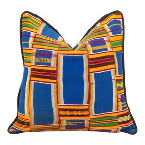 Kwame Vintage African Kente Pillow Cover