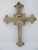 Mexican Turquoise Wood Folk Art Milagros Lady of Guadalupe Metal Charms Cross For Sale - Image 9 of 9