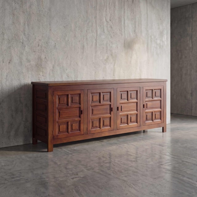 1970s Vintage French Brutalist Sideboard, 1970s For Sale - Image 5 of 12