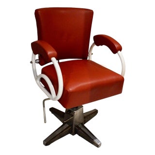 Vintage Art Deco Barbers Chair, 1930 For Sale