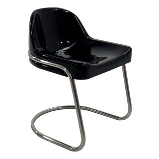 Black Orix Desk Chair by Vittorio Parigi & Nani Prina for Molteni, 1970s For Sale