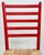 Wood Vintage Rush Seat Red Ladderback Dining Chair For Sale - Image 7 of 8