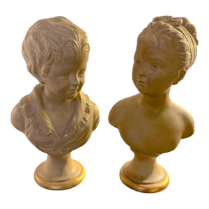 Borghese Plaster Bust Sculptures - A Pair