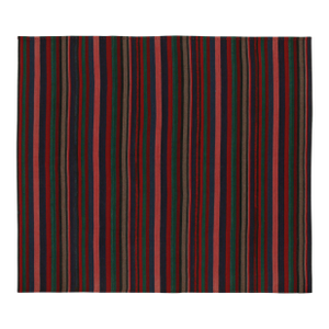 Vintage Persian Bidjar Kilim in Red, Blue & Teal Stripes by Rug & Kilim