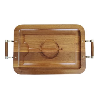 Mid-Century Modern Wood Serving Tray For Sale