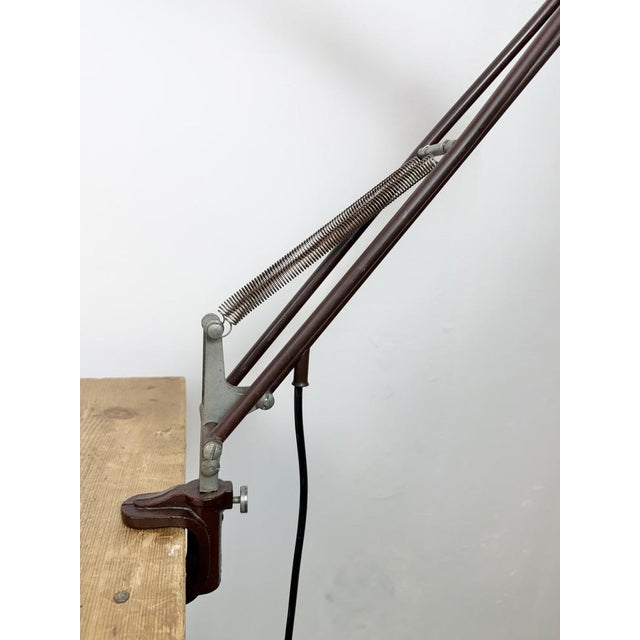 1950s Vintage Brown Architect Table Lamp from Napako, 1950s For Sale - Image 5 of 18