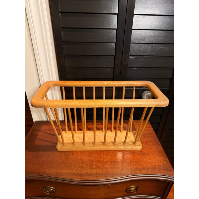 Mid-Century Modern Vintage Danish Modern Arthur Umanof-Style Magazine Rack For Sale - Image 3 of 4