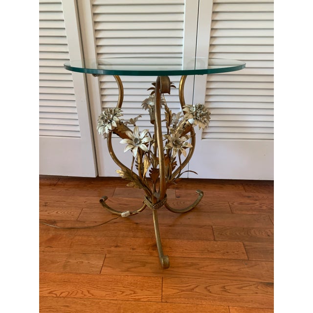 Vintage Italian Tole Table With Candle Holders For Sale - Image 11 of 11