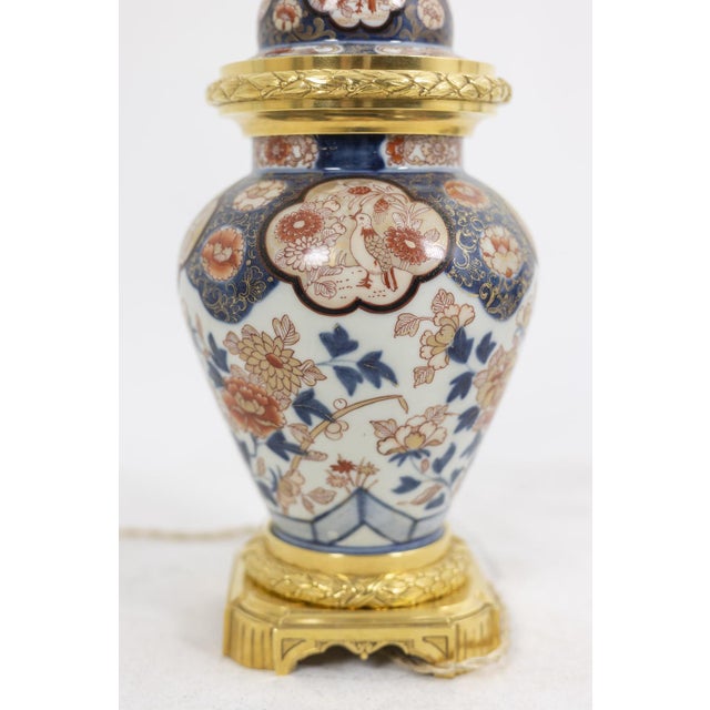 Lamp in Imari Porcelain and Gilt Bronze, 1880s For Sale - Image 3 of 14