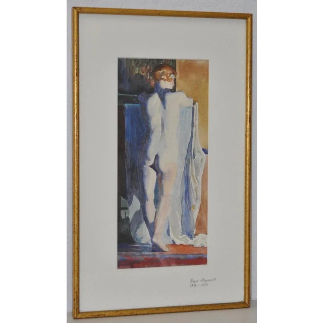 Figural Nude Watercolor by Roger Hayward C.1930s For Sale In San Francisco - Image 6 of 6