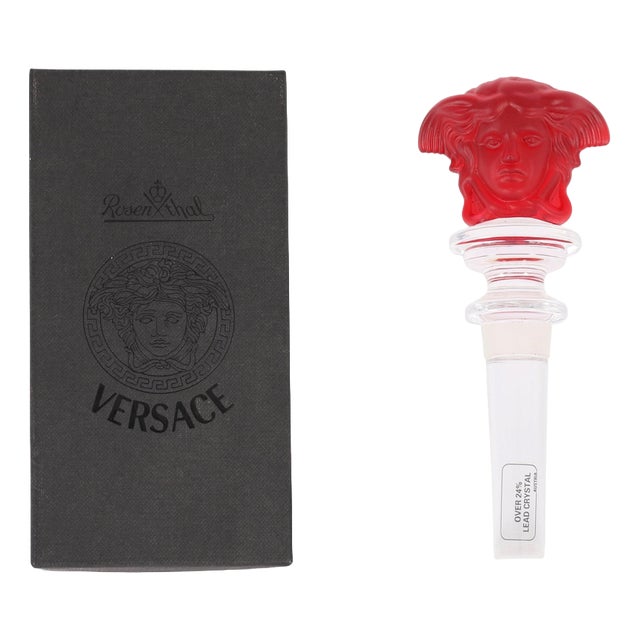 Vintage Glass Bottle Stopper by Rosenthal for Versace For Sale
