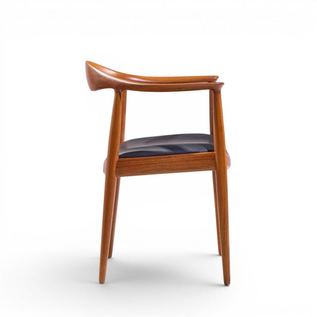 Brown Hans Wegner for Johannes Hansen Mid Century Danish Teak the Chair For Sale - Image 8 of 10