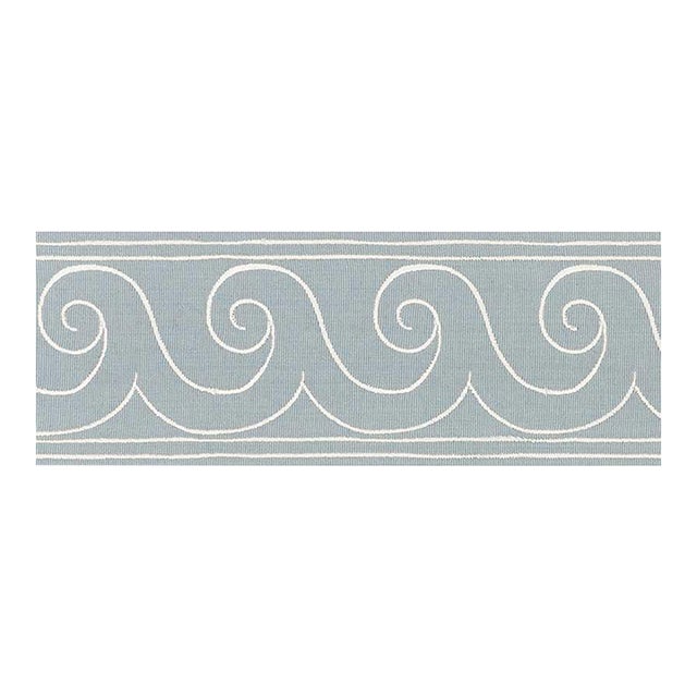 Sample - Schumacher X Miles Redd Greek Waves Trim in Sky For Sale