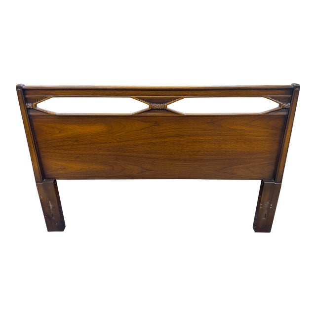 Mid-Century Modern Walnut Headboard by Hoke Wood Products For Sale