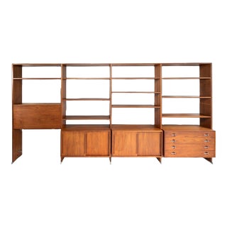 Rare Hans J. Wegner RY-100 for Ry Møbler Four Bay Wall Unit / Room Divider, Denmark, circa 1960's - 4 Pieces For Sale