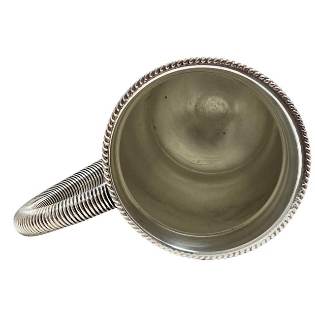 Metal Mid-20th Century Prata Régia 90 Brazilian Silverplate Rope-Rim Pitcher For Sale - Image 7 of 14