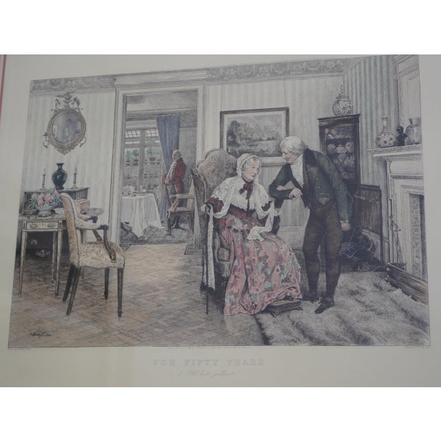 English ‘For Fifty Years’ Colored Engraved Print For Sale - Image 4 of 12