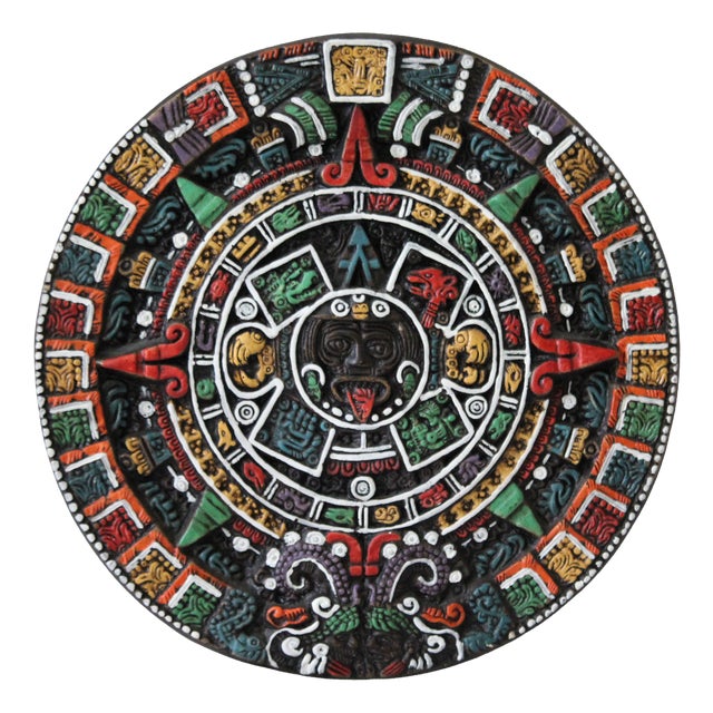 Vintage Aztec Wall Calendar, 1950s For Sale