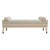 Introducing our Italian Contemporary Upholstered Bench in Quinoa Fabric and Beige Leather, a stunning piece of furniture...