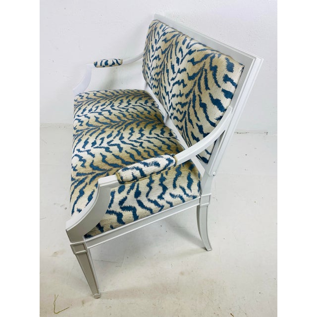 Traditional Milling Road for Baker French Empire Settee Designed by Darryl Carter For Sale - Image 3 of 9