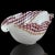Mid 20th Century Vintage Murano Dino Martens 1950s White Red Aventurine Ribbons Italian Art Glass Center Bowl For Sale - Image 5 of 8