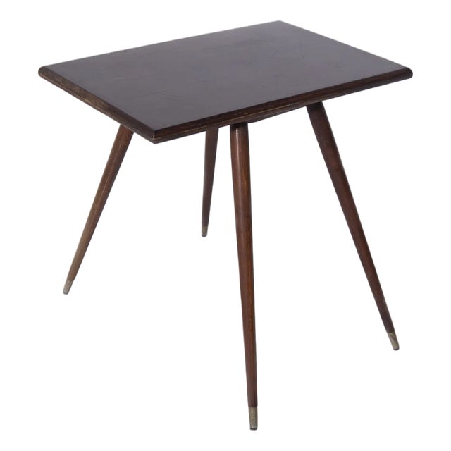 Vintage Italian Coffee Table with Brass Feet, 1950 For Sale