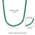 33.30 Ct Green Onyx Tennis Necklace in Sterling Silver Prong Set For Sale - Image 10 of 12