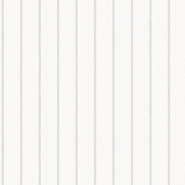 SAMPLE - Boråstapeter Shirt Stripe Wallpaper In White For Sale