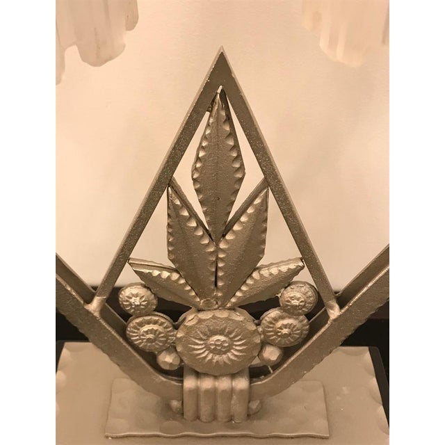 Marius-Ernest Sabino French Art Deco "Waterfall" Table Lamp Signed by Sabino For Sale - Image 4 of 13