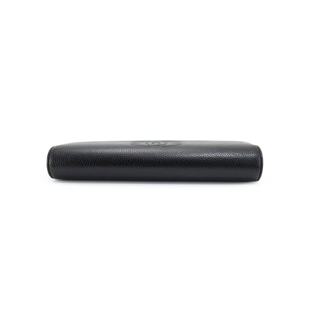 Discontinued Chanel Timeless CC Black Caviar Leather Flap Long Wallet For Sale In Houston - Image 6 of 11