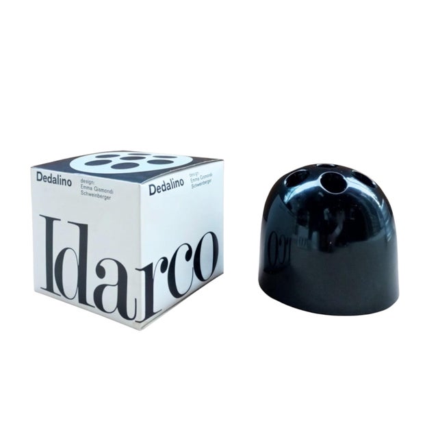 Vintage Black Dedalino Pencil Holder by Emma Gismondi for Idarco, 1970s For Sale - Image 9 of 9