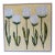 Modern Abstract Folk Art Floral Acrylic Painting, “Morning Blue,” Signed, Dated For Sale