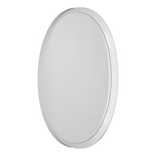 Large Mid-Century Space Age Oval Wall Mirror, 1970s For Sale