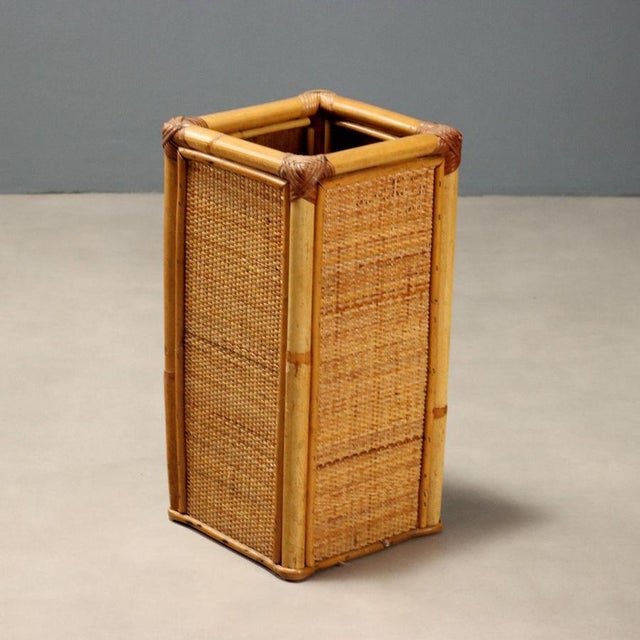 Bamboo Umbrella Stand, 1980s For Sale - Image 6 of 6