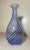 Turkish Vintage 20th Century Turkish Pasabahce Blue Spiral Pattern Hand Blown Glass Vase For Sale - Image 3 of 9