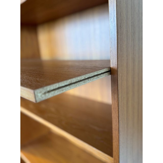 Wood 1970s Domino Mobler Danish Modern Tall Teak Bookcase With Adjustable Shelves For Sale - Image 7 of 9