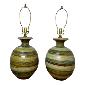 Pair of Mid-Century Modern Ceramic Table Lamps