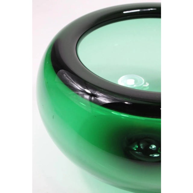 Mid-Century Modern Per Lutken Emerald Holmegaard Bowl For Sale - Image 3 of 6