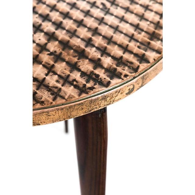 Vintage Cocktail Tables with Copper Top, Set of 2 For Sale - Image 13 of 16