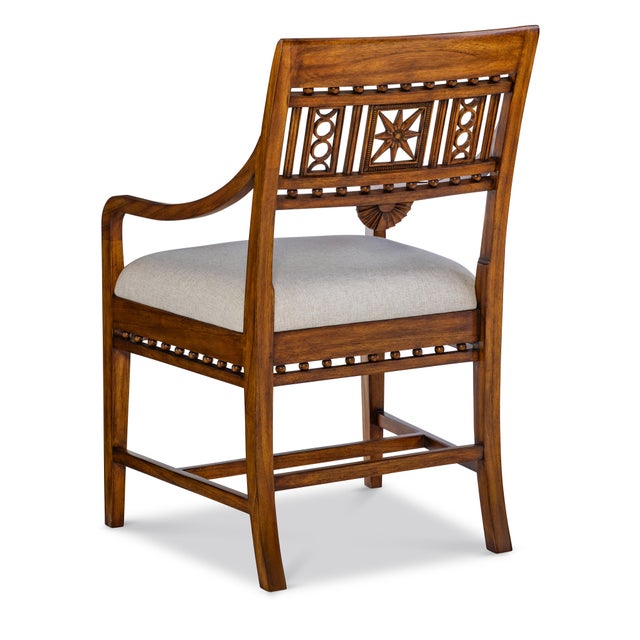 Traditional Maitland-Smith Dahlia Arm Chair For Sale - Image 3 of 6