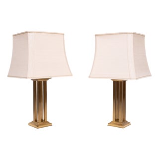 Hollywood Brass Table Lamps from Form Leuchten, Germany, 1970s, Set of 2 For Sale