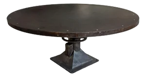 American Industrial Steel Dining Table