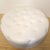 Contemporary Modern White Diamond Tufted Leather Ottoman is lightweight, easy to move yet a size that is multifunctional....