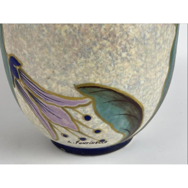 Art Deco Louis Fontinelle Art Deco Ceramic Vase For Sale - Image 3 of 5