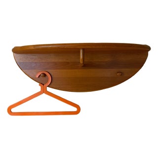 Semi-Circular Coat Rack in Teak by Lysgaard Møbler, 1970s For Sale