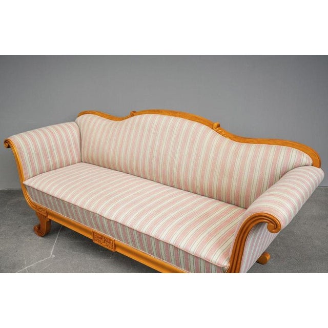Biedermeier Style Sofa in Birch, Early 20th Century For Sale - Image 11 of 17