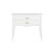 With an unexpected luxe linen drawer, wood frame and acrylic handle, the classic Georgian Lowboy in white evokes intrigue....