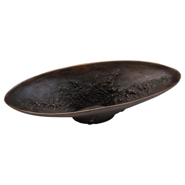Long Bowl in Dark Bronze For Sale