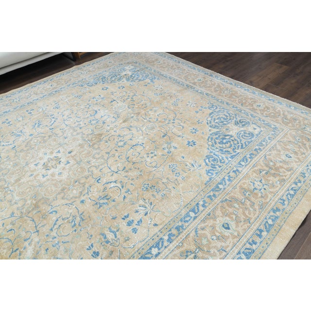 1960s Vintage Persian Handmade Wool Cotton Brown Area Rug For Sale In San Francisco - Image 6 of 11