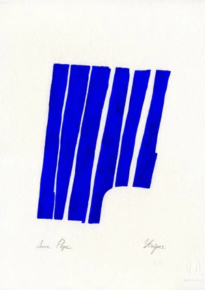 Contemporary Abstract Gouache Original Painting